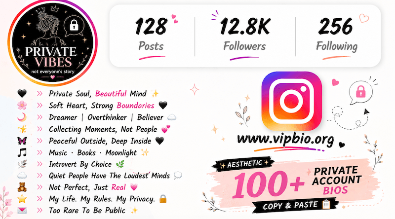 Aesthetic Private Account Bios