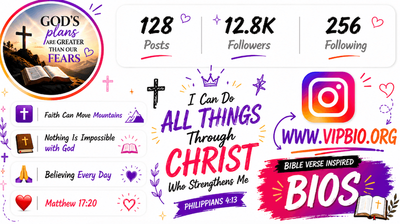 Bible inspired bio for instagram