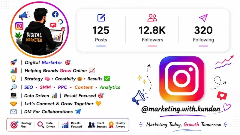 Digital Marketing Bio for Instagram