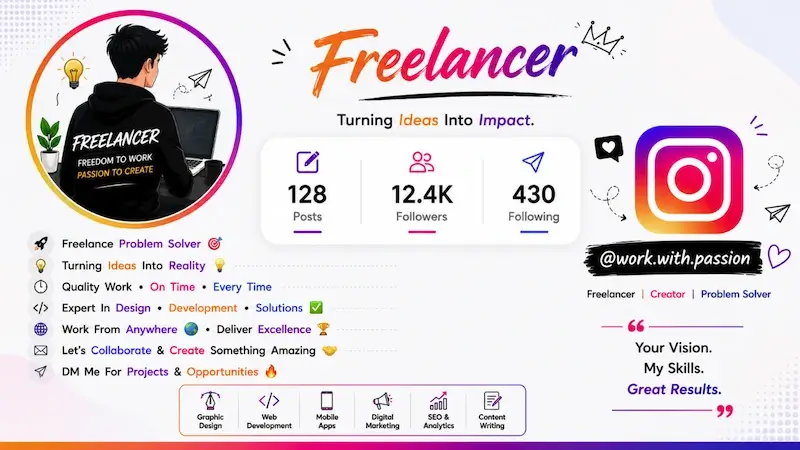 Instagram Bio for Freelancer