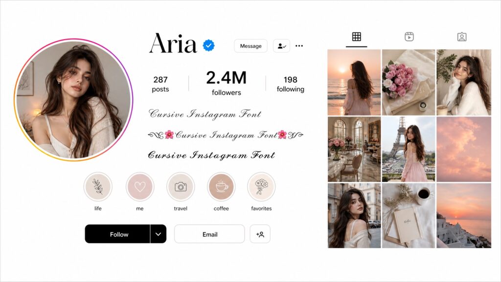 instagram cursive font generator