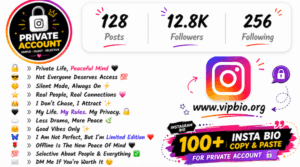 Instagram Bio for Private Account (100+ Insta Bio Copy & Paste)
